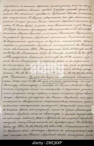 A A Khudobin House SPB Borovaya Street 21 Dokument-1896 3. Stockfoto