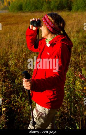 Birding entlang Barsch Lake Trail, Chequamegon-Nicolet National Forest, Wisconsin Stockfoto