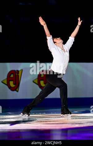 Gabriele FRANGIPANI (ITA), während der Ausstellungsgala bei der ISU Europameisterschaft 2024, in der Algiris Arena, am 14. Januar 2024 in Kaunas, Litauen. Quelle: Raniero Corbelletti/AFLO/Alamy Live News Stockfoto