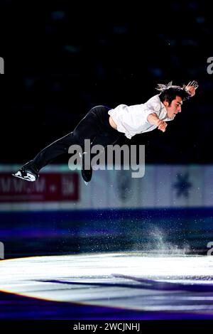 Gabriele FRANGIPANI (ITA), während der Ausstellungsgala bei der ISU Europameisterschaft 2024, in der Algiris Arena, am 14. Januar 2024 in Kaunas, Litauen. Quelle: Raniero Corbelletti/AFLO/Alamy Live News Stockfoto