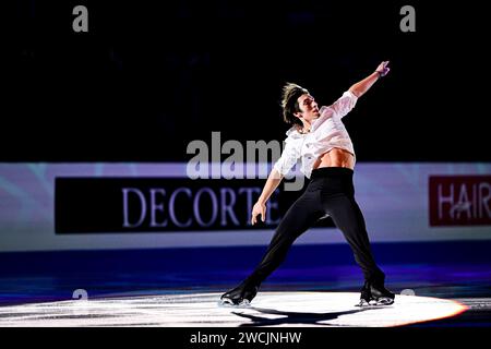 Gabriele FRANGIPANI (ITA), während der Ausstellungsgala bei der ISU Europameisterschaft 2024, in der Algiris Arena, am 14. Januar 2024 in Kaunas, Litauen. Quelle: Raniero Corbelletti/AFLO/Alamy Live News Stockfoto