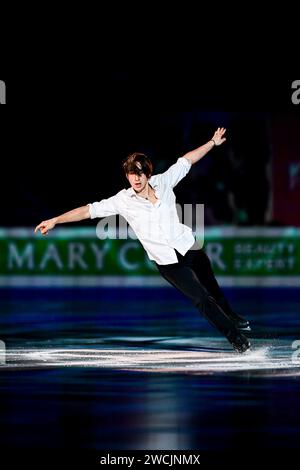 Gabriele FRANGIPANI (ITA), während der Ausstellungsgala bei der ISU Europameisterschaft 2024, in der Algiris Arena, am 14. Januar 2024 in Kaunas, Litauen. Quelle: Raniero Corbelletti/AFLO/Alamy Live News Stockfoto