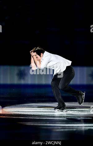 Gabriele FRANGIPANI (ITA), während der Ausstellungsgala bei der ISU Europameisterschaft 2024, in der Algiris Arena, am 14. Januar 2024 in Kaunas, Litauen. Quelle: Raniero Corbelletti/AFLO/Alamy Live News Stockfoto