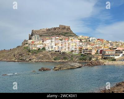 Blick auf die Altstadt von Castelsardo in Sardinien, Italien Stockfoto