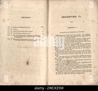Eine Mercator-Karte des Sternenhimmels, die das gesamte Äquinoktial umfasst und durch die Polkreise beendet wird Stockfoto