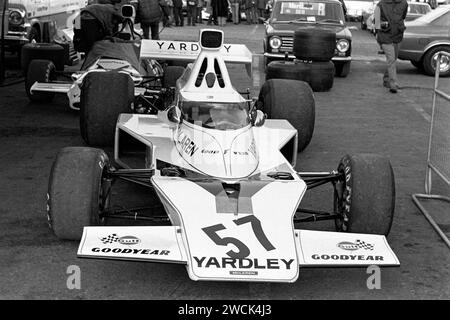 Denny Hulme ist neu beim McLaren M23 Race of Champions Brands Hatch 1973 Stockfoto