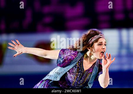 Josefin TALJEGARD (SWE), während der Ausstellungsgala bei der ISU Eiskunstlauf-Europameisterschaft 2024, in der Algiris Arena, am 14. Januar 2024 in Kaunas, Litauen. Quelle: Raniero Corbelletti/AFLO/Alamy Live News Stockfoto