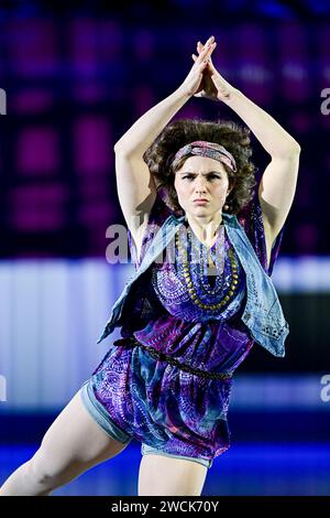 Josefin TALJEGARD (SWE), während der Ausstellungsgala bei der ISU Eiskunstlauf-Europameisterschaft 2024, in der Algiris Arena, am 14. Januar 2024 in Kaunas, Litauen. Quelle: Raniero Corbelletti/AFLO/Alamy Live News Stockfoto