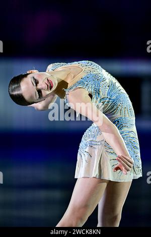 Nina PINZARRONE (BEL), während der Ausstellungsgala bei der ISU Europameisterschaft 2024, in der Algiris Arena, am 14. Januar 2024 in Kaunas, Litauen. Quelle: Raniero Corbelletti/AFLO/Alamy Live News Stockfoto