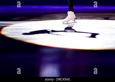 Sofja STEPCENKO (LAT), während der Ausstellungsgala bei der ISU Europameisterschaft 2024, in der Algiris Arena, am 14. Januar 2024 in Kaunas, Litauen. Quelle: Raniero Corbelletti/AFLO/Alamy Live News Stockfoto