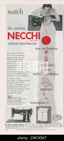 Vintage 'Good Housekeeping' Magazine, Februar 1953, Werbespot, USA Stockfoto