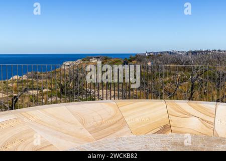 Neu eröffnet im Jahr 2023. Fairfax Walk and Lookouts in North Head, Manly, Sydney, NSW. Stockfoto