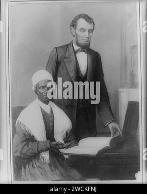 A. Lincoln, Fremdling, der Wahrheit der Bibel präsentiert durch farbige Menschen von Baltimore, Executive Mansion, Washington, D.C., Oktober 29, 1864 Stockfoto