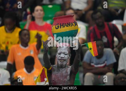 14. Januar 2024: /fg/ während eines Afrikanischen Cup-Spiels der Gruppe B, Ghana gegen Cap Verde, im Stade Felix Houphouet-Boigny, Abidjan, Elfenbeinküste. Kim Preis/CSM Stockfoto