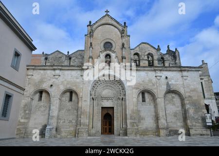 Titolo: Eine alte Kirche in Matera, einer antiken Stadt in Basilicata, Italien. Titolo: Eine alte Kirche in Matera, einer antiken Stadt in Basilicata, Italien. Stockfoto