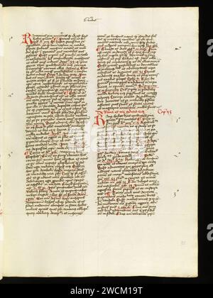 Aarau, Aargauer Kantonsbibliothek, MsMurF 14, f. 95r – PS. Giles von Rom, Nicolaus de Dinkelspühl, Bernardus de Parentis. Stockfoto