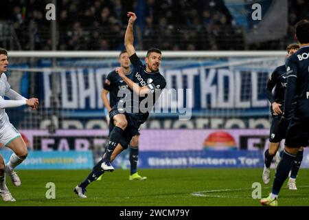 Bochum, Deutschland. Januar 2024. Fussball; Spieltag 17; 1. Bundesliga; Saison 20223/2024; VfL Bochum gegen Werder Bremen am 14.01.2024 in Bochum. UBz: 08 Anthony Losilla, VfL Bochum. Quelle: dpa/Alamy Live News Stockfoto