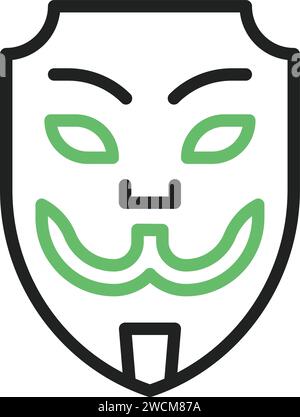 Vektorbild des Symbols „Hackermaske“. Stock Vektor