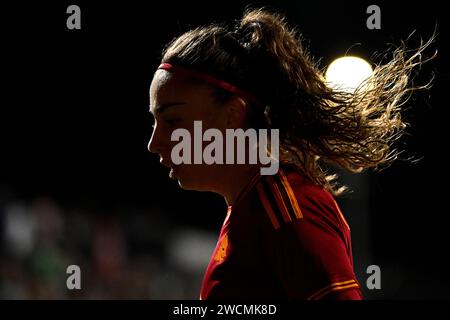 Benedetta Glionna von AS Roma während des Fußballspiels der Women Series A 2023/2024 zwischen AS Roma und Pomigliano Calcio Femminile im Stadion tre fontane, Rom (Italien), 13. Januar 2024. Stockfoto