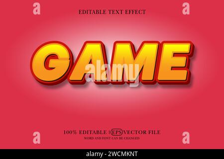 Bearbeitbarer Texteffekt im Stil eines Zeichentrickfilms in einem Spiel Stock Vektor