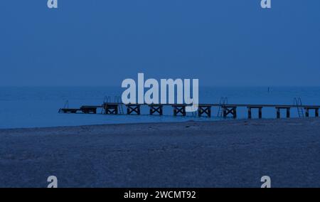 Pier an der Ostsee, Kopenhagen, Dänemark Stockfoto