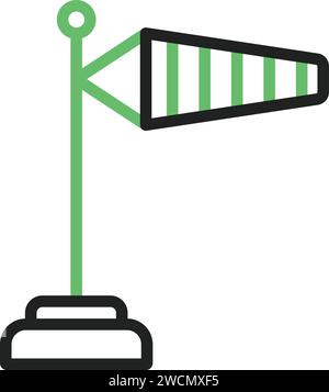 Vektorbild des Windsock-Symbols. Stock Vektor