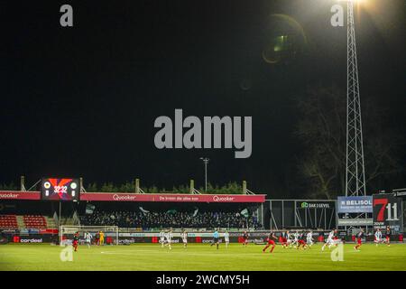Rotterdam, Niederlande. Januar 2024. ROTTERDAM, 16.01.2024, Van Donge & de Roo Stadion, Niederländer TOTO KNVB beker 1/8 Finale, Fußballsaison 2023/2024. Während des Spiels Excelsior - Groningen, Übersicht Credit: Pro Shots/Alamy Live News Stockfoto