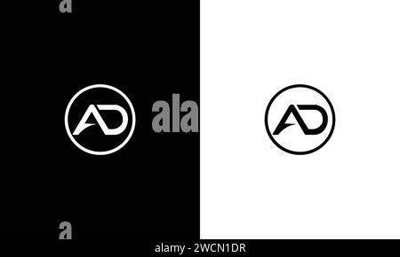 Buchstaben Initialen Monogramm-Logo AD, A und D Stock Vektor