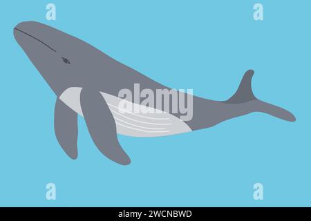 Große Wale schwimmen unter Wasser, World Whale Day Banner oder Karte, Ökologie Konzept stoppen Meeresverschmutzung und sagen nein zu Plastik, Vektor Illustration Stock Vektor