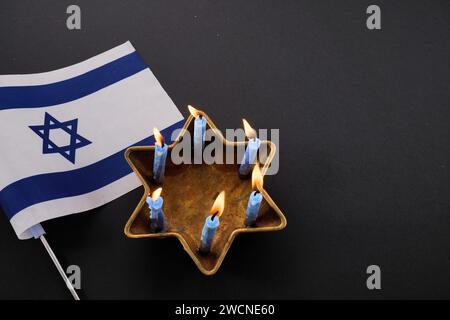 Internationaler Holocaust-Gedenktag Hintergrund Stockfoto