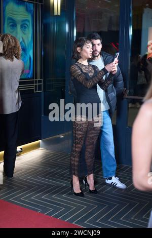 Madrid. Spanien. 20240116 nimmt Maria Pedraza am 16. Januar 2024 an der Premiere von „El Correo“ im Ocine Caleido in Madrid Teil Stockfoto