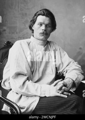 Maxim Gorki, Alexej Maximowitsch Peshkow (1868–1936), Maxim Gorki, russischer und sowjetischer Schriftsteller Stockfoto