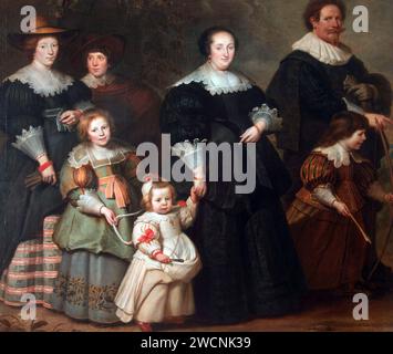 Cornelis de Vos Cornelis de Vos. Selbstporträt des Künstlers und seiner Familie Cornelis de Vos Cornelis de Vos (1584–1651) flämischer Maler Stockfoto