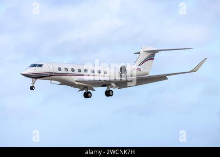 Qatar Executive Gulfstream Aerospace G650ER (G-VI) (REG: A7-CGU), ein neues Flugzeug für diesen Betreiber. Stockfoto