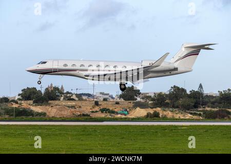 Qatar Executive Gulfstream Aerospace G650ER (G-VI) (REG: A7-CGU), ein neues Flugzeug für diesen Betreiber. Stockfoto