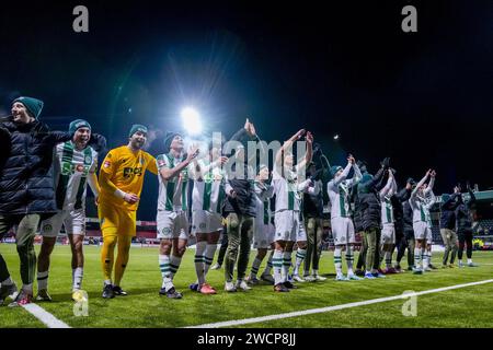 Rotterdam, Niederlande. Januar 2024. ROTTERDAM, 16.01.2024, Van Donge & de Roo Stadion, Niederländer TOTO KNVB beker 1/8 Finale, Fußballsaison 2023/2024. Während des Spiels Excelsior - Groningen, Credit: Pro Shots/Alamy Live News Stockfoto