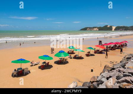 Ponta Negra Beach in Natal City, Brasilien Stockfoto