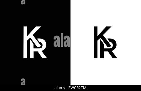 Logo mit KR Letter und Monogramm Stock Vektor