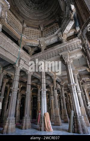 Ahmedabad, Indien - 11. Januar 2024: Details des Jama Masjid in Ahmedabad, Gujarat, Indien. Stockfoto