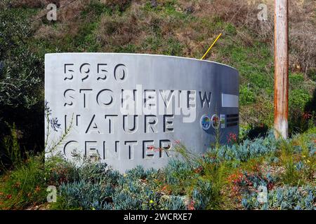 Culver City, Kalifornien: Stoneview Nature Center, Garten und Bildungseinrichtung 5950 Stoneview Dr, Culver City (Los Angeles County) Stockfoto