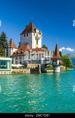 Schloss Oberhofen am Thunersee, Thun, Schweiz Stockfoto