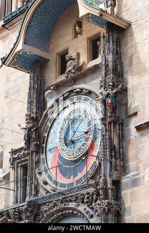 Foto aufgenommen in Prag, Tschechische Republik, mit Blick auf die Prager astronomische Uhr (Staroměstský Orloj auf Tschechisch), auch bekannt als Old Tow Stockfoto