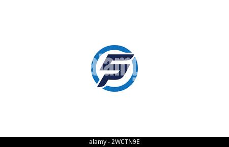 Vektorvorlage für das ursprüngliche Logo des SP Stock Vektor