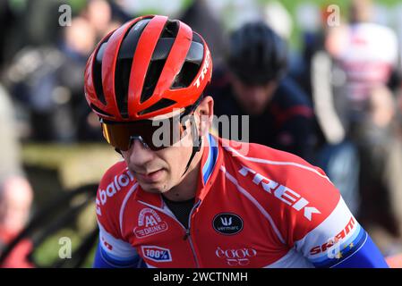 Lars van der Haar ist ein niederländischer Radrennfahrer, der derzeit für das UCI Continental Team Baloise–Trek Lions fährt Stockfoto