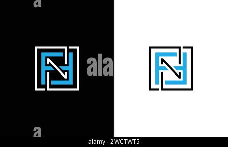 FNF FF Logo Alphabet Design Symbol Vektor Symbol Stock Vektor
