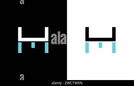 Kreatives abstraktes hm-Logo-Design Stock Vektor