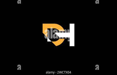 DH Letter Initial Logo Design, Vektorvorlage Stock Vektor