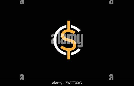 Letter CS geometrische Logo-Designvorlage Stock Vektor