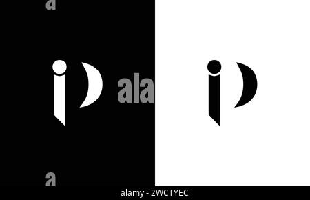 Buchstaben Initialen Monogramm-Logo IP, I und P Stock Vektor