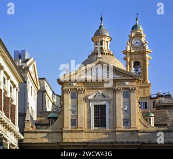 Kirche Jesu und Andreas in Genua. Italien Stockfoto